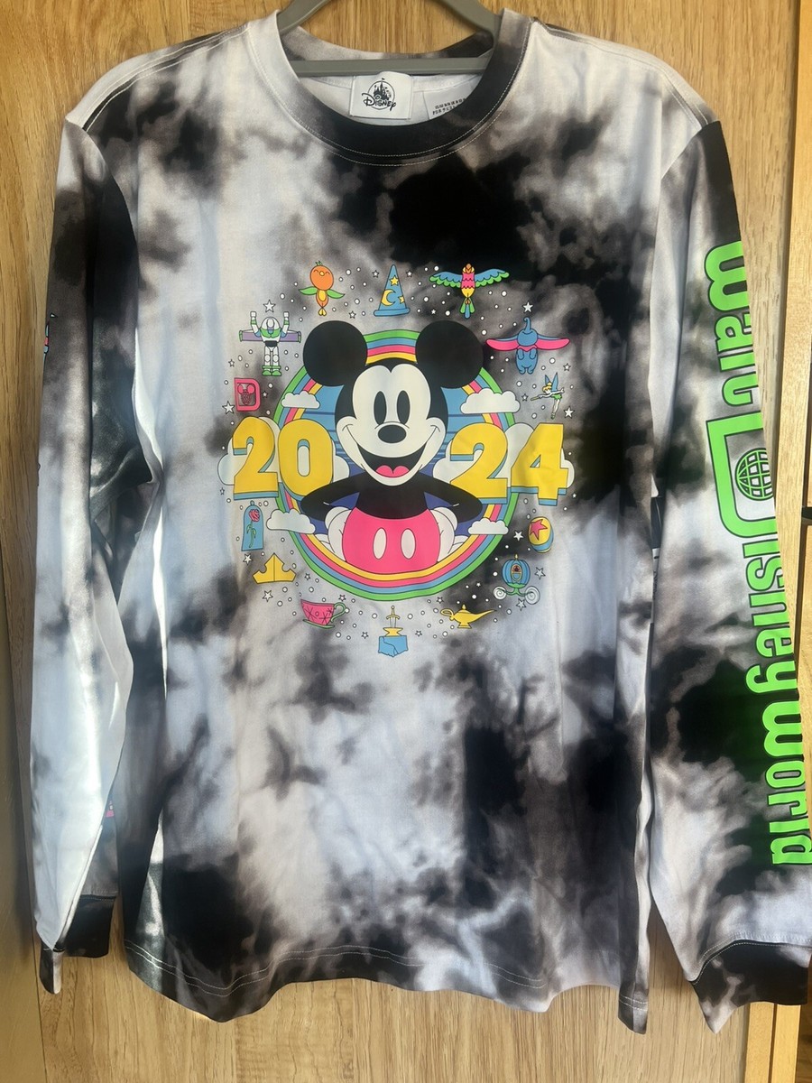 NWT Disneyland 2024 Tie-dye Long sleeve shirt Black M