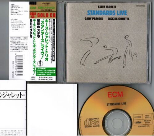 KEITH JARRETT Standards Live JAPAN 24k GOLD CD J25J-29022 OBI +UNUSED BACK INLAY - Picture 1 of 6