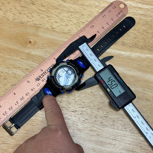 Orologio Skmei Unisex 50m Argento Nero Analogico Digitale Allarme Cronografo Nuova Batteria - Foto 6 di 6