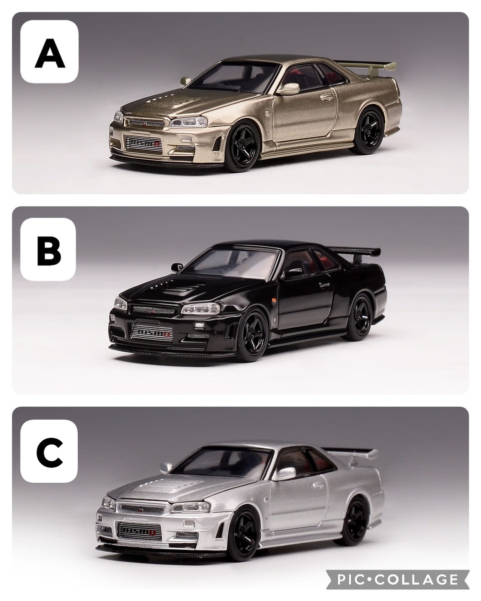 1/64 スカイライン Skyline GT-R R34 Z-Tune NISSAN Skyline GT-R (R34) - Z-Tune - black pearl - Motor