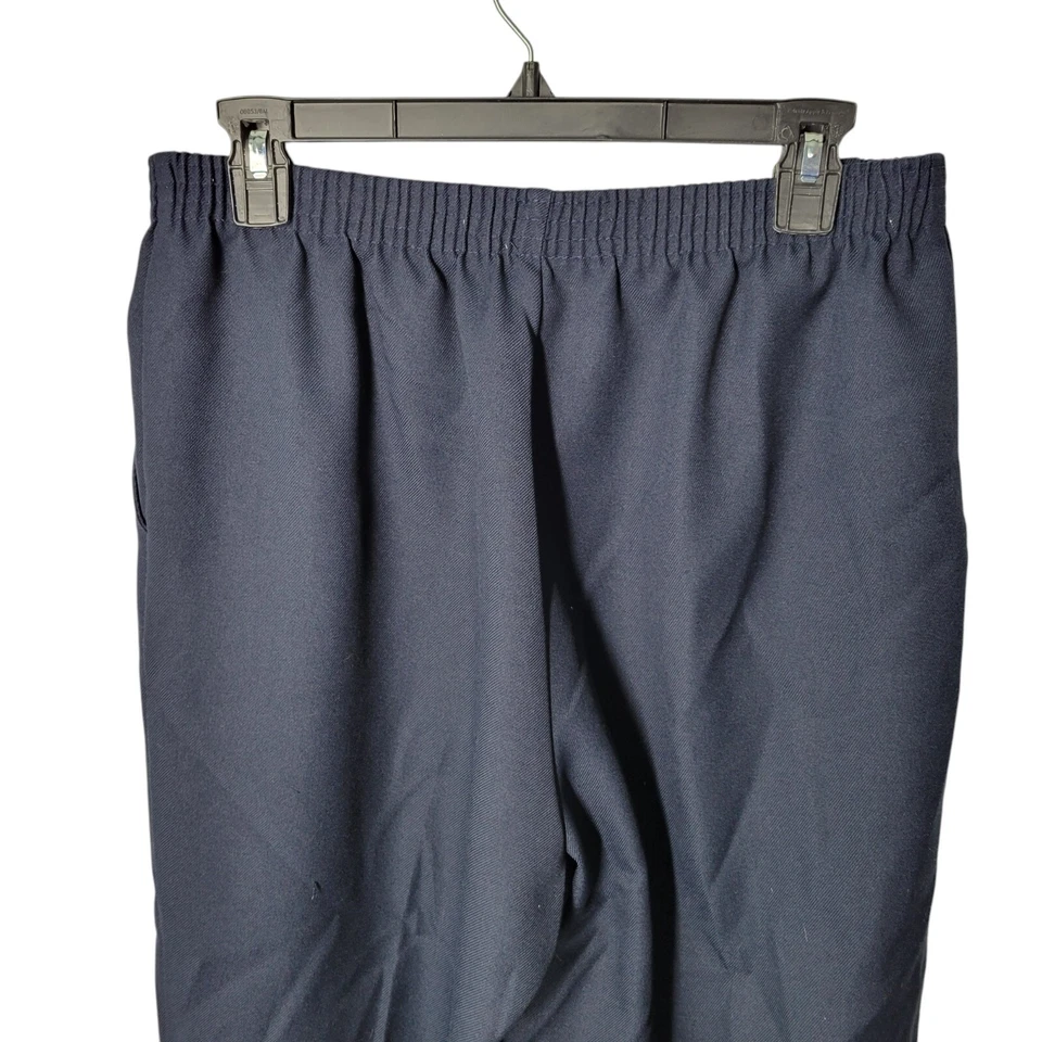 Donnkenny Womens Size 14P Blue  Solid Trouser Dress Pants - Image 4 of 4