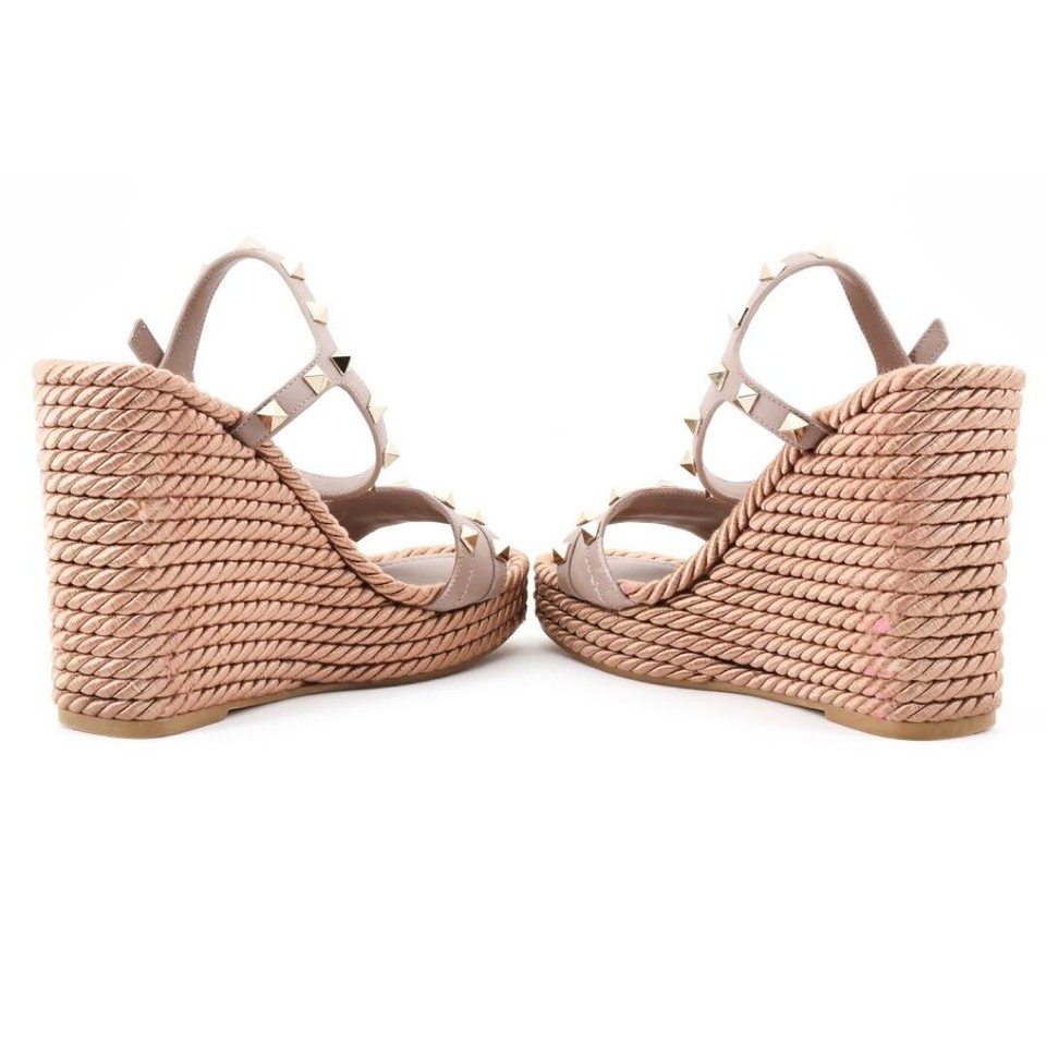 VALENTINO GARAVANI Wedge sole Rockstud Sandals Beige Size36 US 6 used
