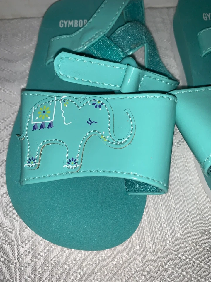 Sandalias Gymboree niña como nuevas estampado elefante talla 5-6 punta abierta Foto 2 de 4