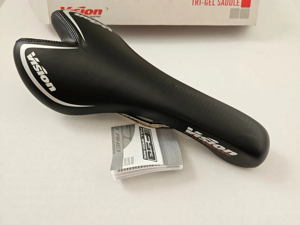 Nuevo sillín FSA Vision Tri Gel Elite bicicleta de carretera triatlón rieles de titanio 194-4000 Foto 3 de 4