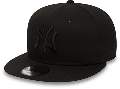 New York Yankees New Era 9Fifty MLB Team All Black Snapback Baseball Cap