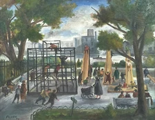 George Picken : Playground, Carl Schurz Park : Archival Quality Art Print