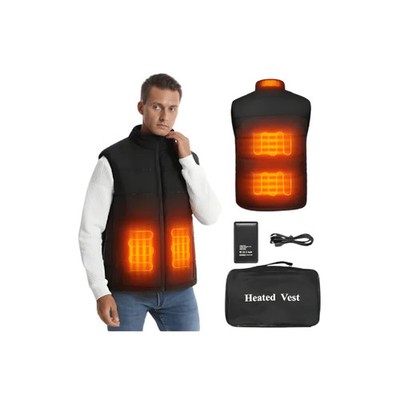 SNOW DEER Heated Vest - 5 Heating Zones, 10-Hour Battery, Water-Repellent