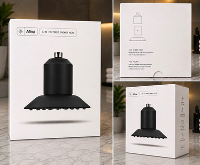 Afina A-01 Filtered Shower Head Matte Black High Pressure Rain Shower NEW
