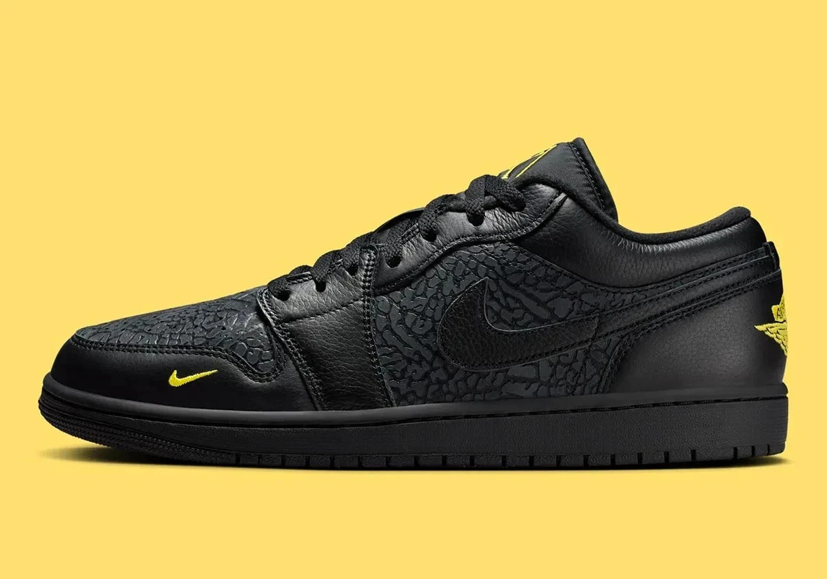 Nike Air Jordan 1 Low SE Shoes Black Anthracite Tour Yellow IM6568