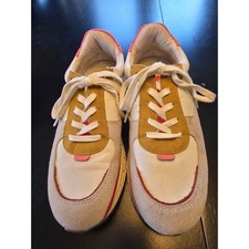 Madewell MWL Colorblock Leather Sneakers   White Pink Yellow Red NC294 size 9