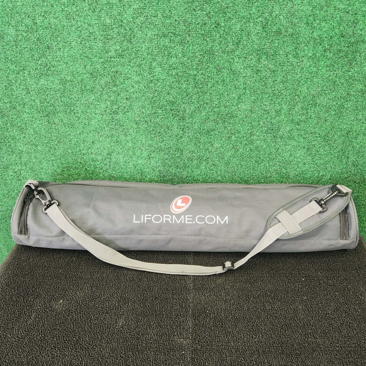 Liforme Black & Purple Yoga Mat w/ Carry Bag Alignment Non Slip