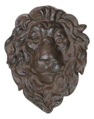 Ebros Gift Cast Iron Aslan The King of Jungle Regal 9.8''L x 8''W, Bronze