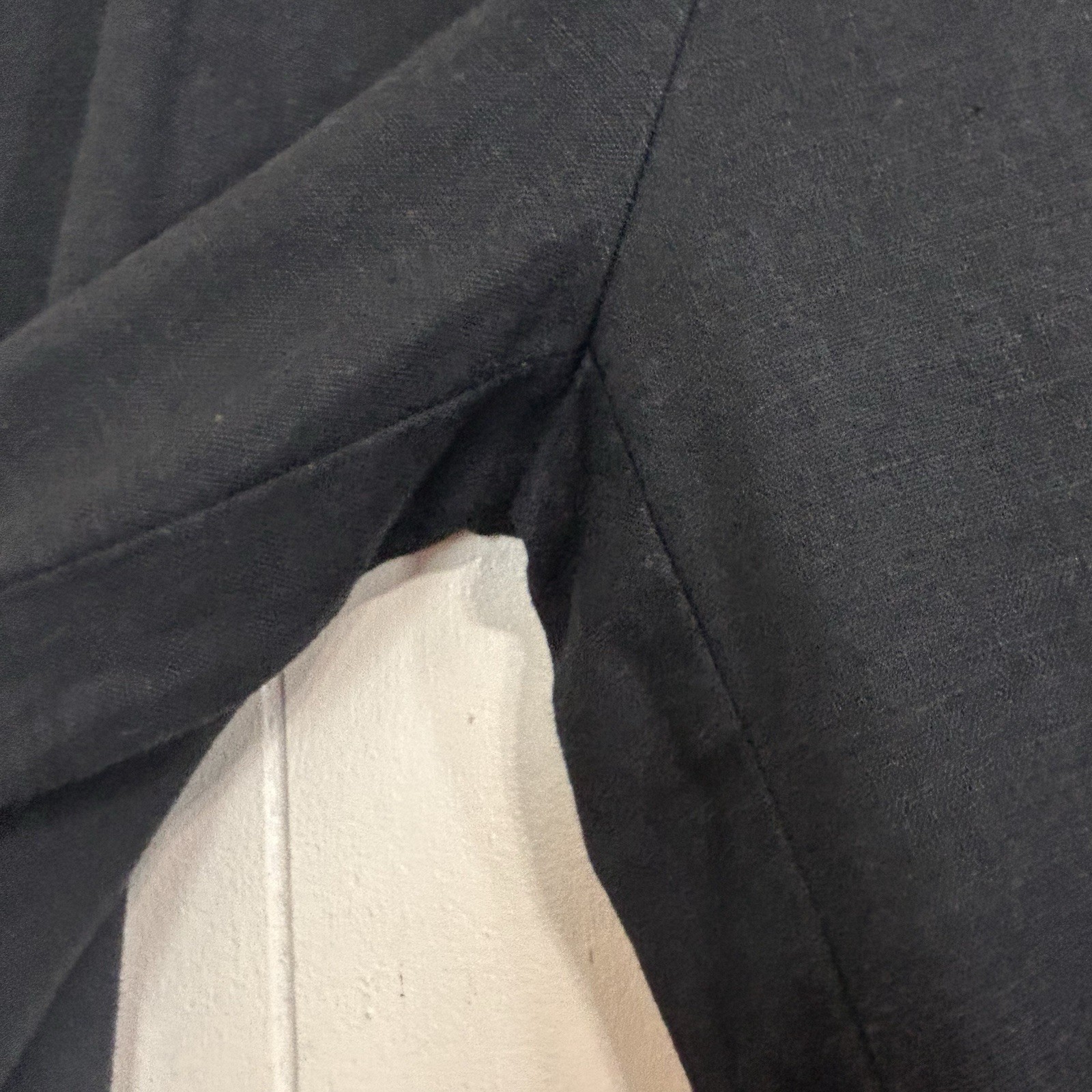 Basic Threads Black Linen Pants Size Medium Wide … - image 7