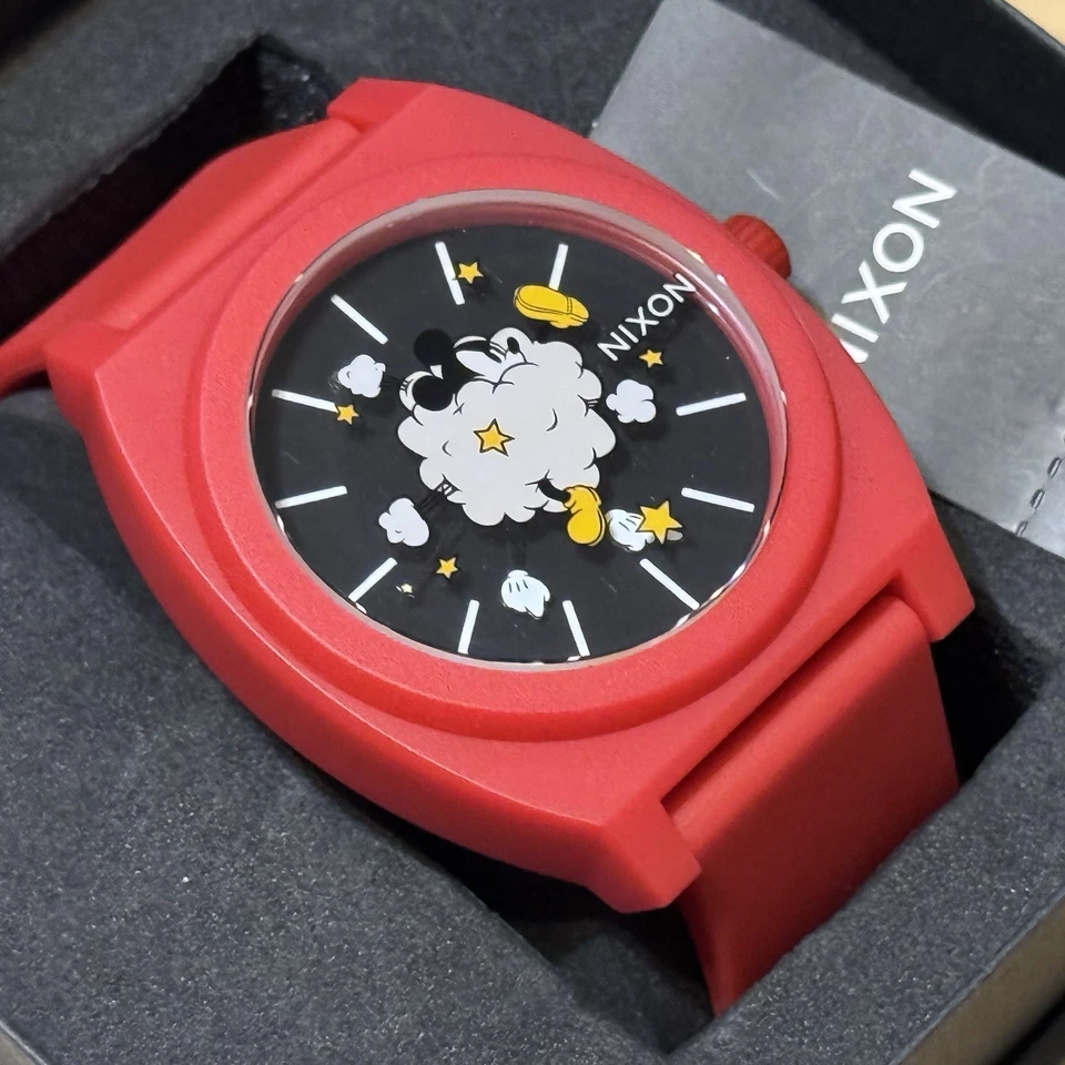 Nixon The Time Teller Disney Mickey Mouse Fight Cloud Men's Analog Watch NWT NIB - image 3 of 4