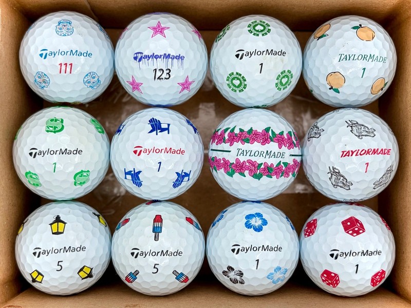 12 RARE TaylorMade TP5/TP5x Pix Logo Golf Balls - 4A/5A NEAR MINT & MINT MIX