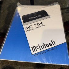 McIntosh MC 754 Power Amplifier Owners Manual Original Sealed Vintage