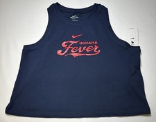 Indiana Fever Nike WNBA Women’s Dri-FIT Cotton Crop Tank Size LARGE Navy NWT New
