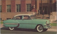1954 Chevy Bel Air 4-door Sedan Vintage Lithograph Postcard