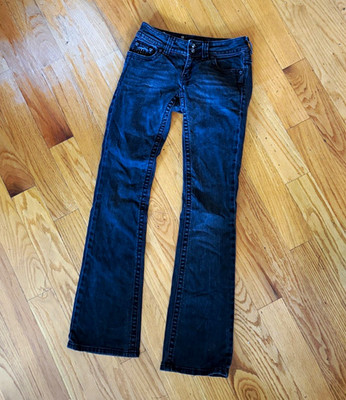 Miss Me black grunge studded bootcut jeans