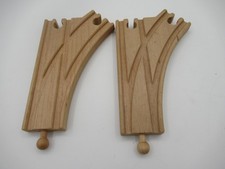 2 Wooden Railway 2 WAY SWITCH TRACKS Reversable for Thomas Tank Trains, Brio