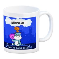 Nilpferd Kaffeebecher Mit Spruch NöLpferd Was Ne Kacke Hier!
