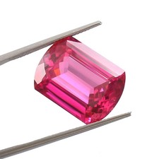 Natural 22 Ct Pink Sapphire Faceted Ceylon Fancy Cut Certified Loose Gemstone