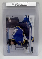 2025-26 Upper Deck Ser. 1, #150 Dylan Holloway, STL Blues CLEAR CUT (1:96 Packs)