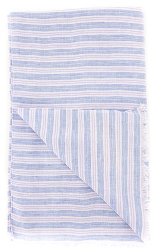 Luigi Borrelli Bleu Rayé Longue Écharpe - 74 " x 27 " - (LBSS12150) - Photo 2 sur 4