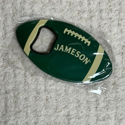 Jameson Irish Whiskey Football Shaped Bottle Opener Green Tailgate Bar Tool