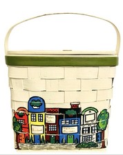 Caro Nan Hand Painted Vintage 1976 Penny Phoenix Weaved Basket Purse Signed READ