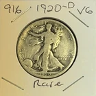 1920-D VG Rare Walking Liberty Silver Half Dollar