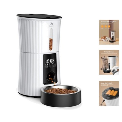 6 Meal Programmable Automatic Feeder for Cats & Dogs - Dishwater Safe, BPA Free
