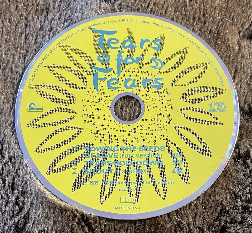 Tears For Fears - Sowing The Seeds Of Love (3-Track Maxi-Single 1989) CD - Image 3 of 4