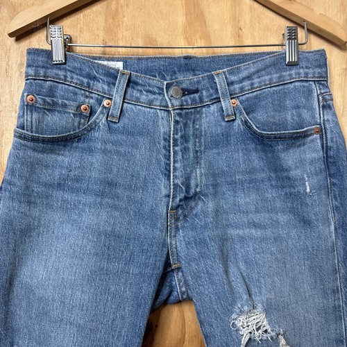 LEVI'S 511 JEANS 29 X 32  Men's Blue Denim TORN, DISTRESSED, Cotton - Picture 2 of 6