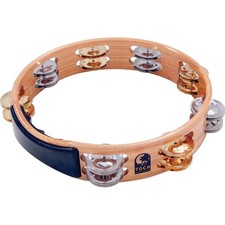 Toca Acacia Tambourine with BrassNickel Jingles 10 in.