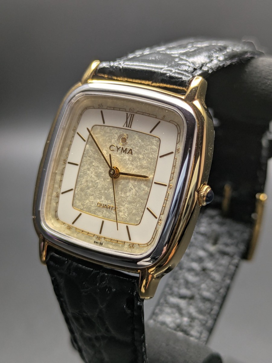 Mint condition CYMA 719 Square Quartz Unisex Watch with replaced