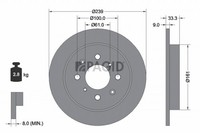 2X Pagid Bremsscheibe 55040N FüR Honda Jazz 3 GG1 GE6 GG3 GG6 Vtec GE8