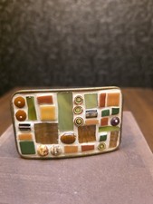 Women  s Fashion Belt Buckle Mosaic Brown Earth