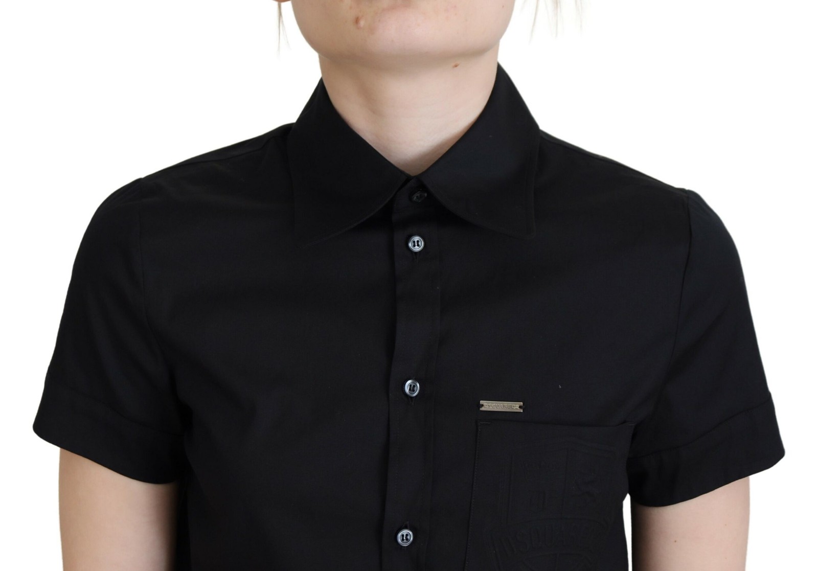 Dsquared² Black Collared Button Down Short Sleeve… - image 4