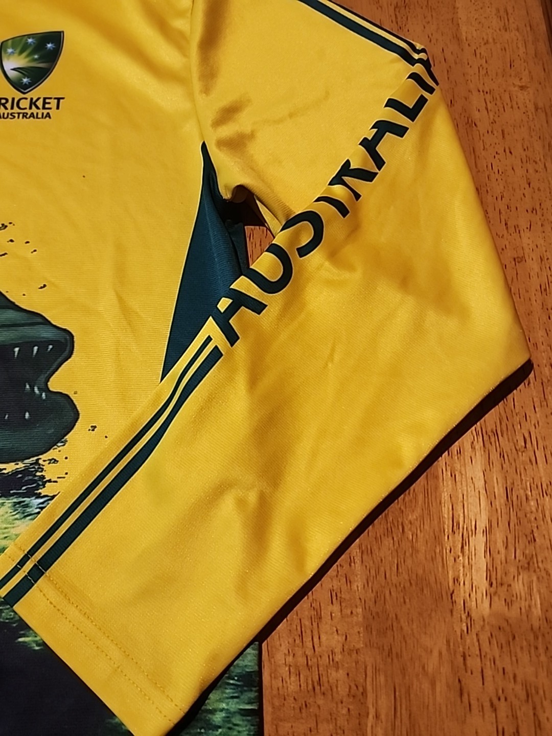 Vintage Cricket Australia Long Sleeve Fish Polo Shirt 2008 Large Outdoors Sports image 2