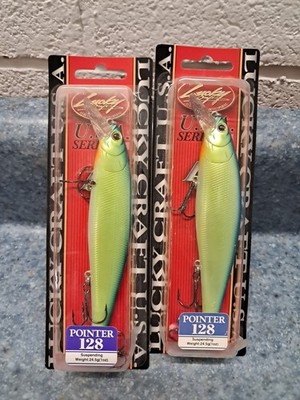 2 LUCKY CRAFT Pointer 128 1oz 128mm 4-5'  Luckycraft Suspending 5'' 