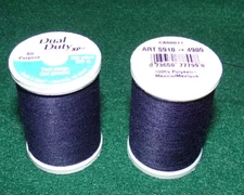 Dual Duty All Purpose Polyester Thread, 250 yards, Navy Blue (4900)