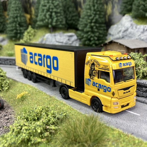 MAN TGX XXL Semi Remorque "acargo" / "Sons of Anarchy" - HERPA 313094 - HO 1/87 | Condition: Neuf