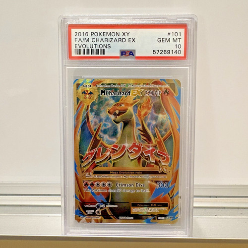 2016 POKEMON XY EVOLUTIONS #101 FULL ART/M CHARIZARD EX PSA 10