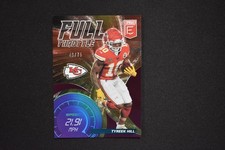 Tyreek Hill 2021 Panini Donruss Elite Full Throttle Purple /75 Parallel Insert