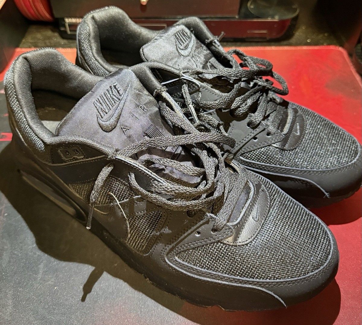 Nike Air Max Command Triple Black Sneakers 629993-020 Men's Shoes
