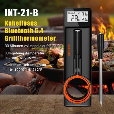INKBIRD Kabelloses Bluetooth-Fleischthermometer Grill und Kochthermometer CF DE