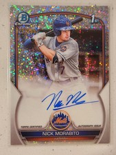 2023 Bowman Chrome Prospect Speckle Refractor /299 Nick Morabito Auto Rookie RC
