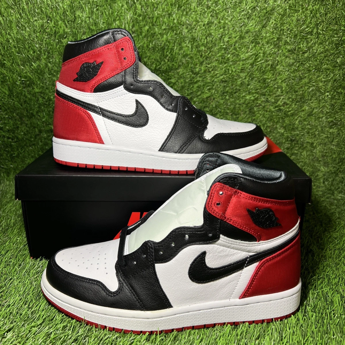 Jordan 1 Retro High Satin Black Toe W for sale | eBay
