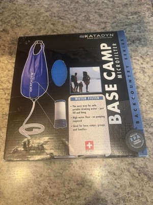 Katadyn Base Camp Microfilter Portable Bag Water Filter Blue Activated Carbon